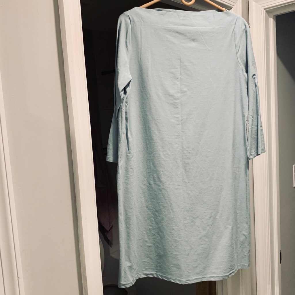 Eileen Fisher Dress Pale Mint Green With Boat Neck